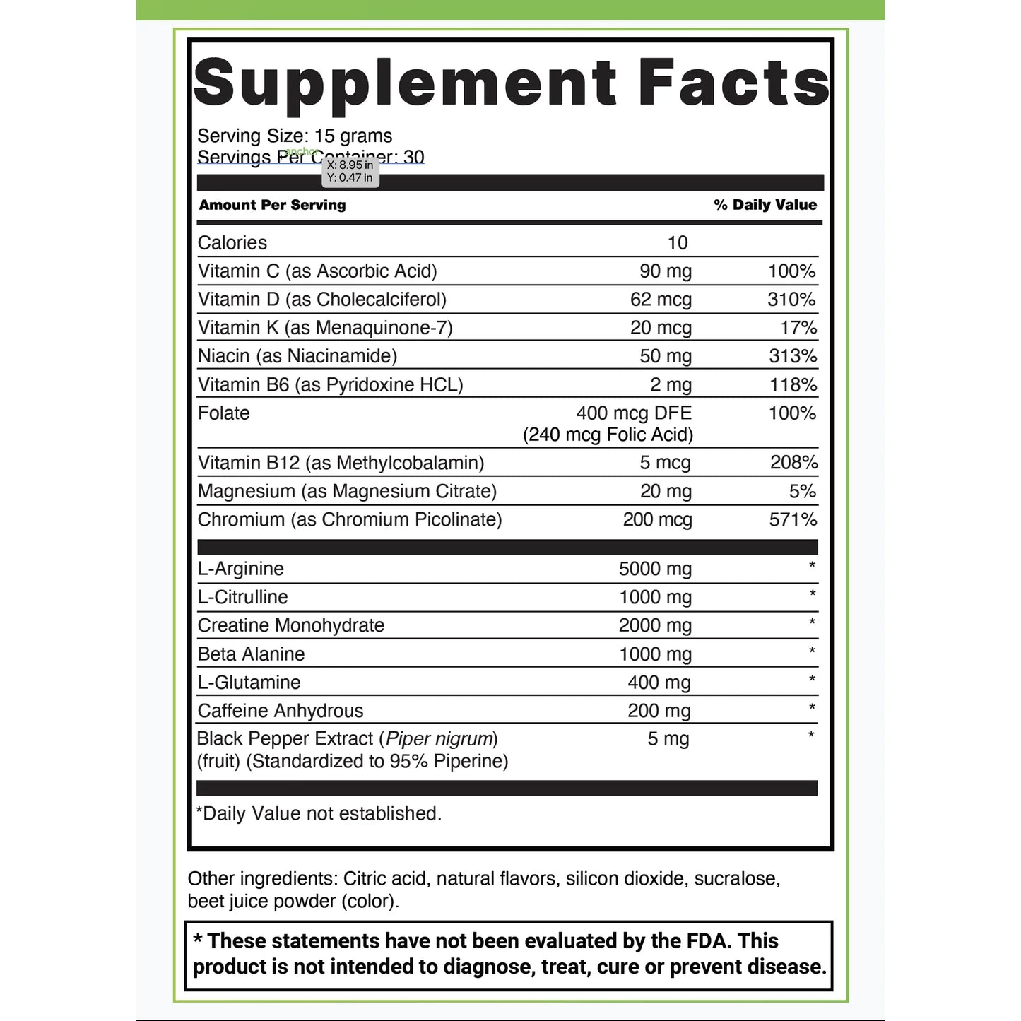 BlueEarth Company, Explosive Pre-Workout Powder, L-Arginine 5000mg + L-Citrulline 1000mg, Nitric Oxide Booster, Creatine Monohydrate + Beta Alanine